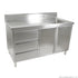 Single Sink Cabinet with Drawers and Doors Sink on Right 1500x600x900+150mm
