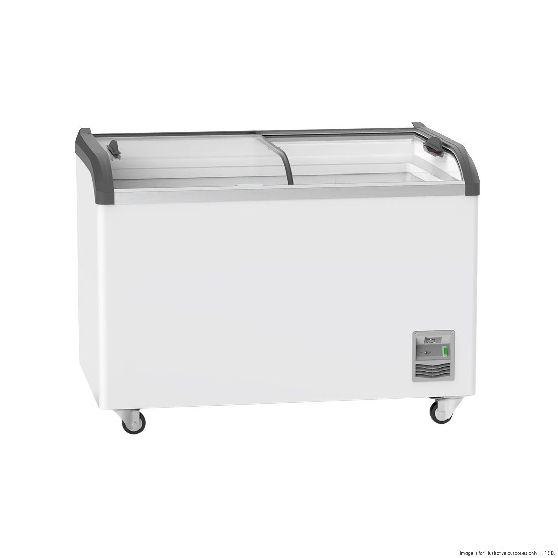 Thermaster Heavy Duty Supermarket Glass Sliding Lid Freezers 406L - SD-406K