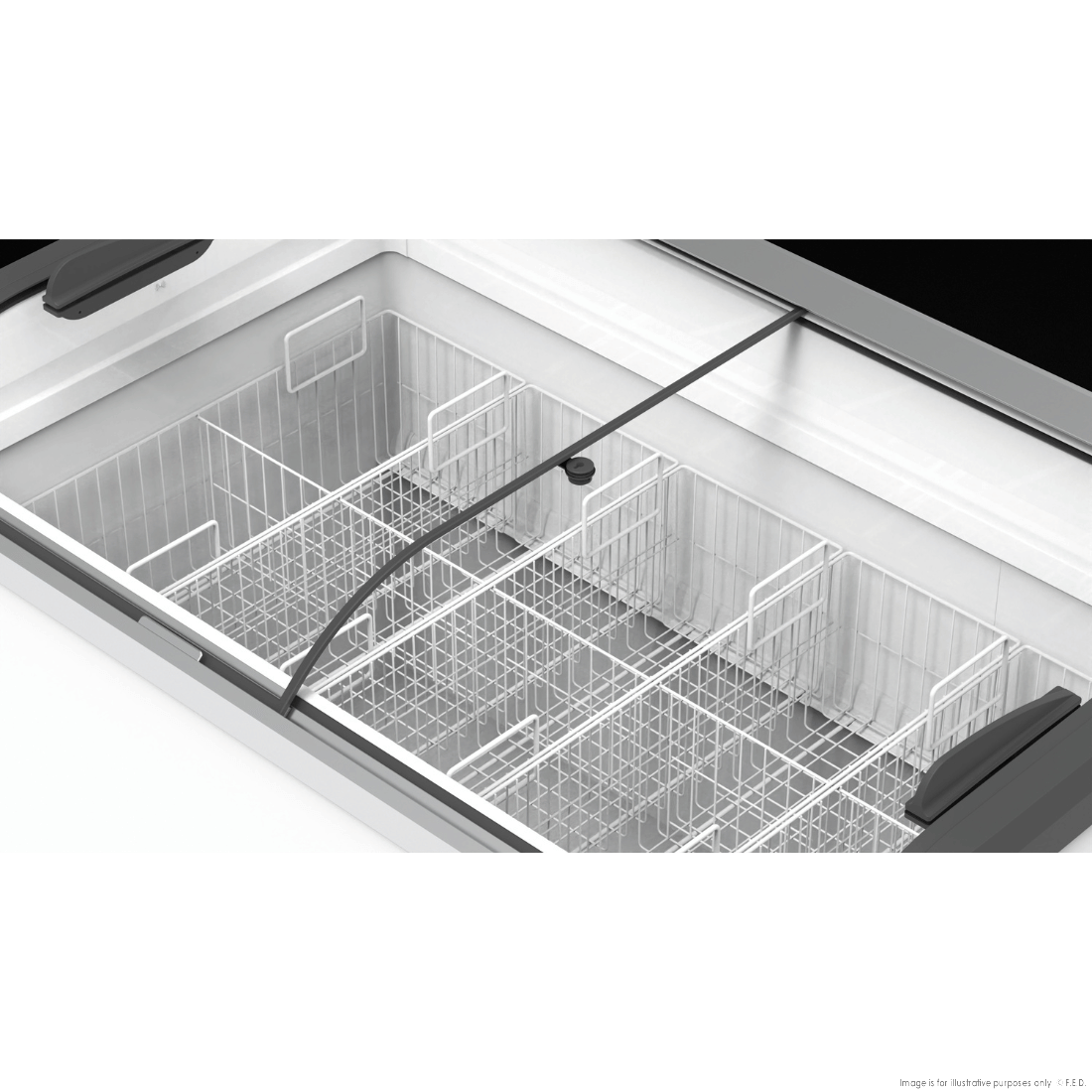 Thermaster Heavy Duty Supermarket Glass Sliding Lid Freezers 506L - SD-506K