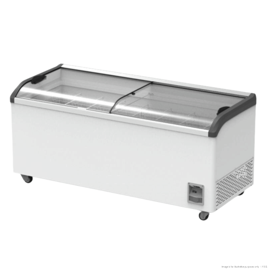 Thermaster Heavy Duty Supermarket Glass Sliding Lid Freezers 446L - SD-666K