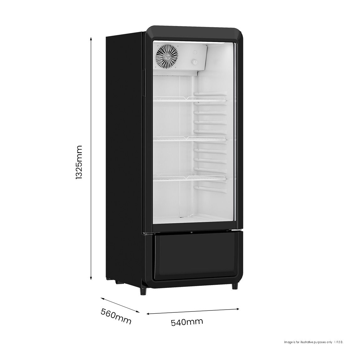Thermaster Upright Glass Door Beverage Fridge - SDC-178B