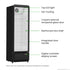 Thermaster Upright Glass Door Beverage Fridge - SDC-258B