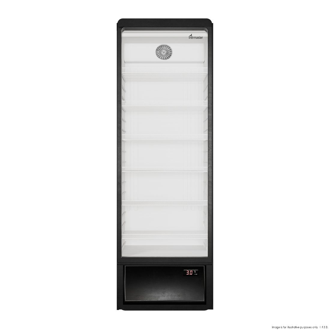 Thermaster Upright Glass Door Beverage Fridge - SDC-258B