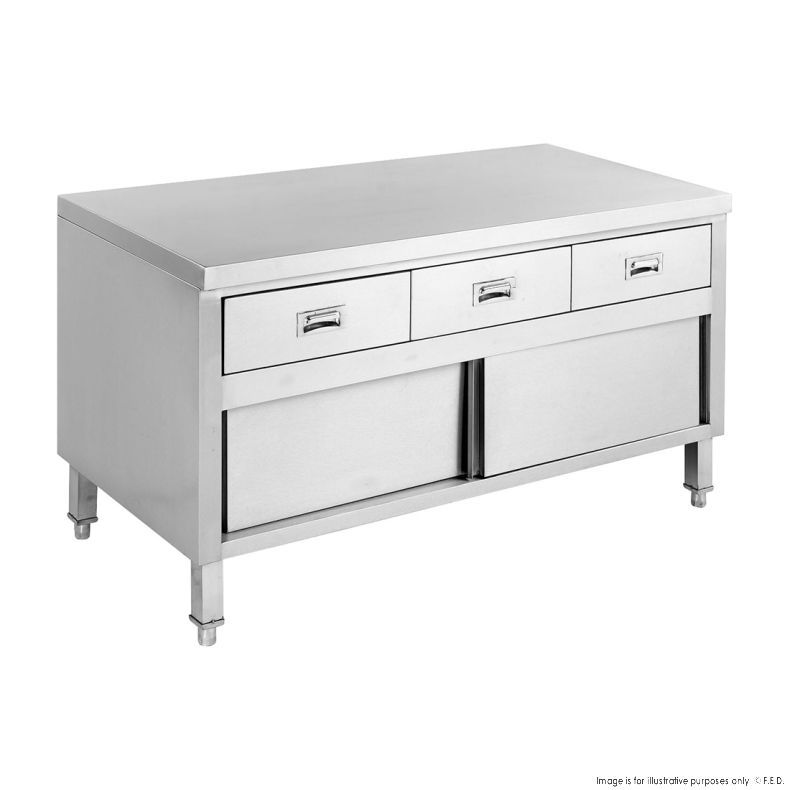 Bench Cabinet with Drawers 1500x600x900mm