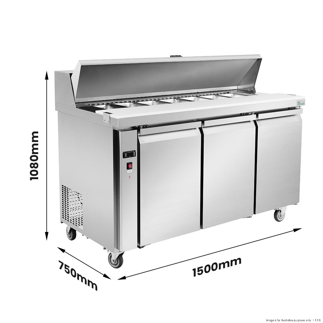 Thermaster three door Sandwich Bar - SLB150