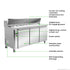 Thermaster three large door Sandwich Bar - SLB180
