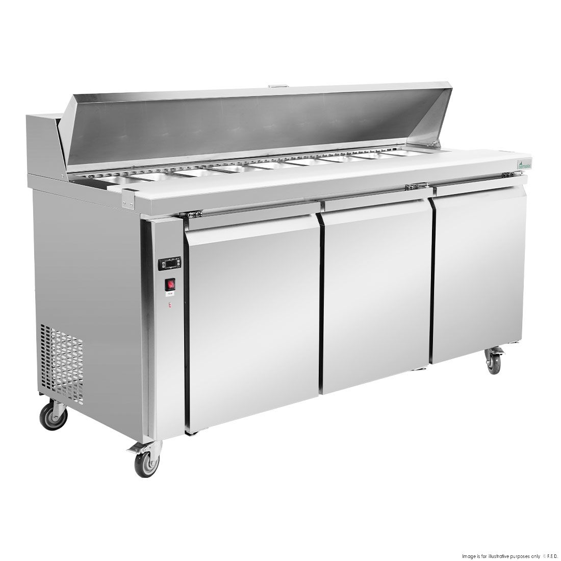 Thermaster three large door Sandwich Bar - SLB180