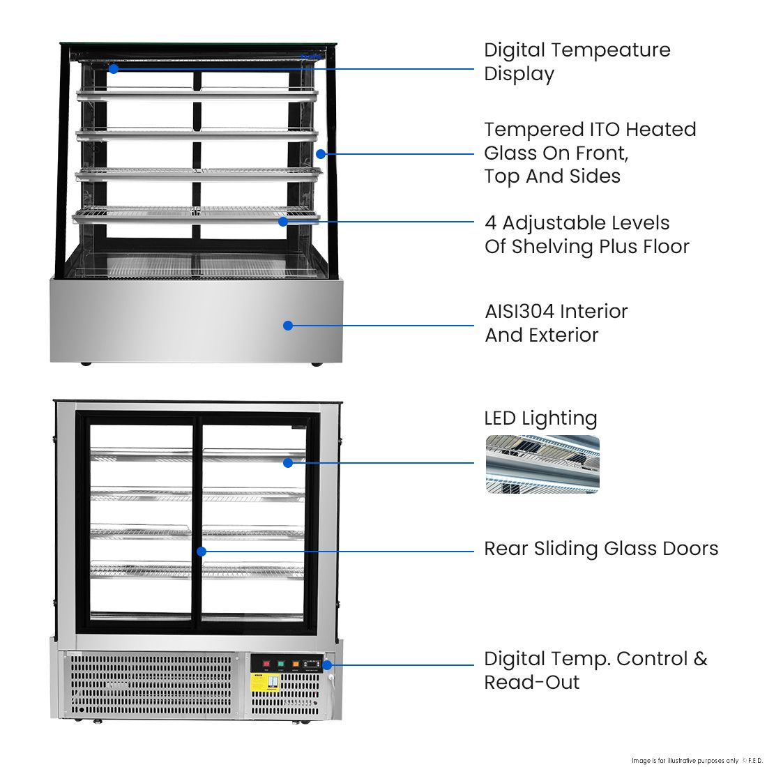 Bonvue Deluxe Chilled Display Cabinet - SLP840C