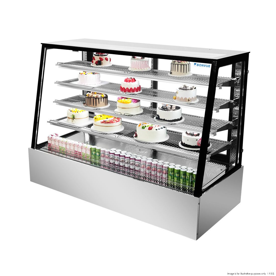 Bonvue Deluxe Chilled Display Cabinet - SLP860C