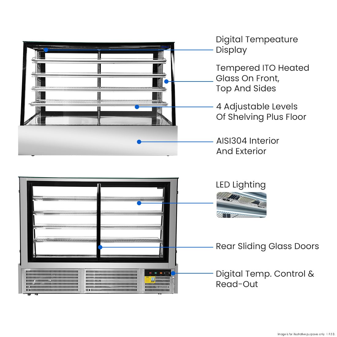 Bonvue Deluxe Chilled Display Cabinet - SLP860C