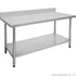 0600-6-WBB Economic 304 Grade Stainless Steel Table with splashback 600x600x900