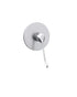 GUARDIAN - Stainless Steel In Wall Mixer with 160mm Diameter Cover Plate. ½”FI BSP Inlets. ½” FI BSP Outlet