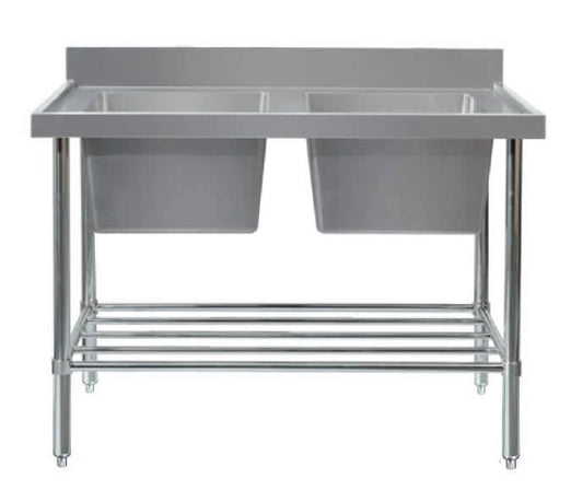 DOUBLE SINK BENCH 2400X600 SS2624L SS2624L