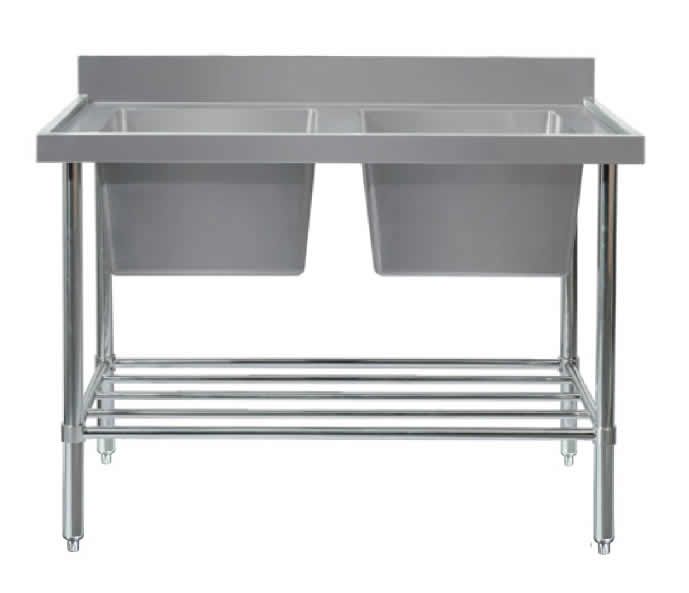 DOUBLE SINK BENCH W2400 X D600 X H900 SS2624R