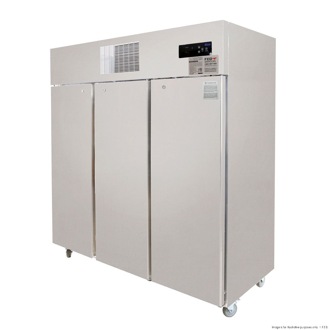 TROPICAL Thermaster 3 Door SS Fridge 1500L - SUC1500