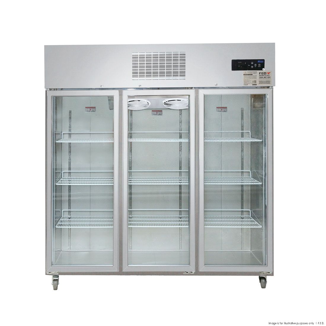 Thermaster Three Door Upright Display Fridge - SUCG1500