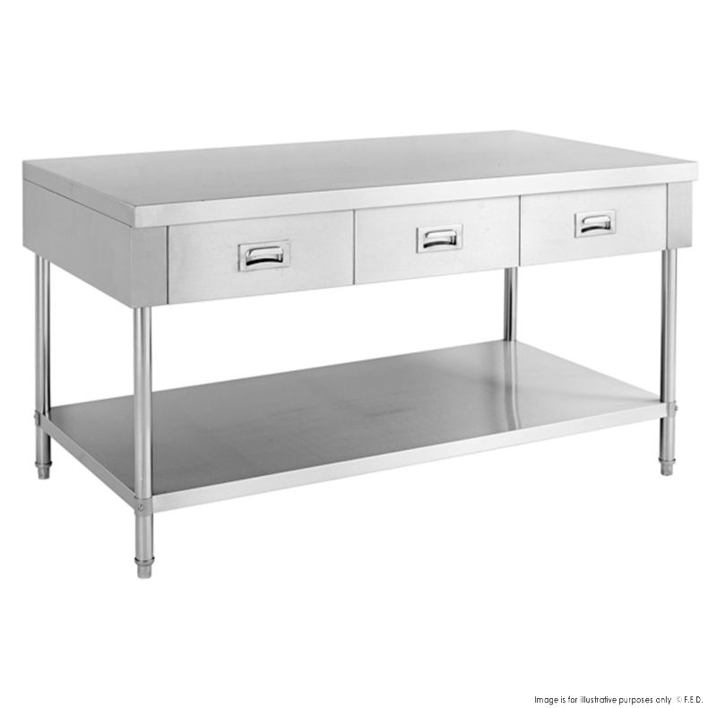 Work Bench with 2 Drawers and Undershelf 1500x700x900mm