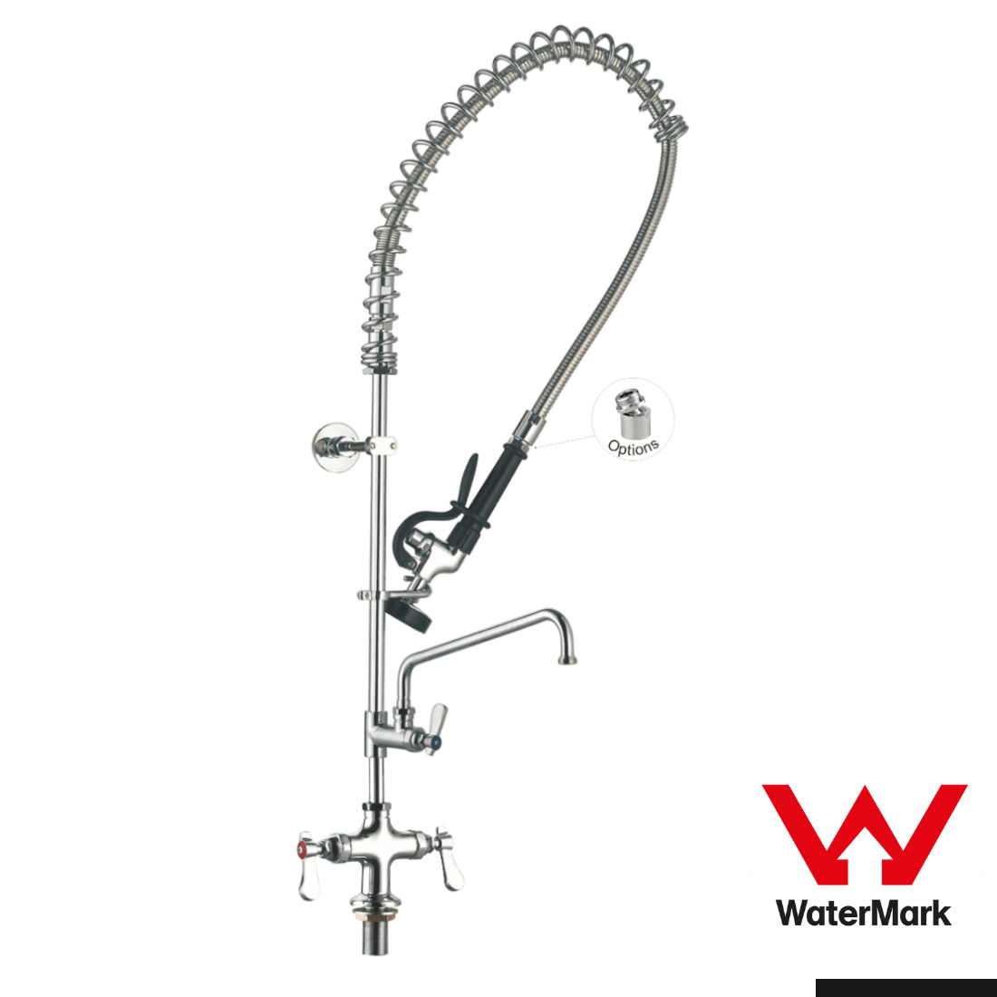 Sunmixer Pre Rinse Unit with Add-on faucet and 305mm Swing Nozzle T98001-2