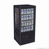 Four-Sided Countertop Beverage Display Fridge Black