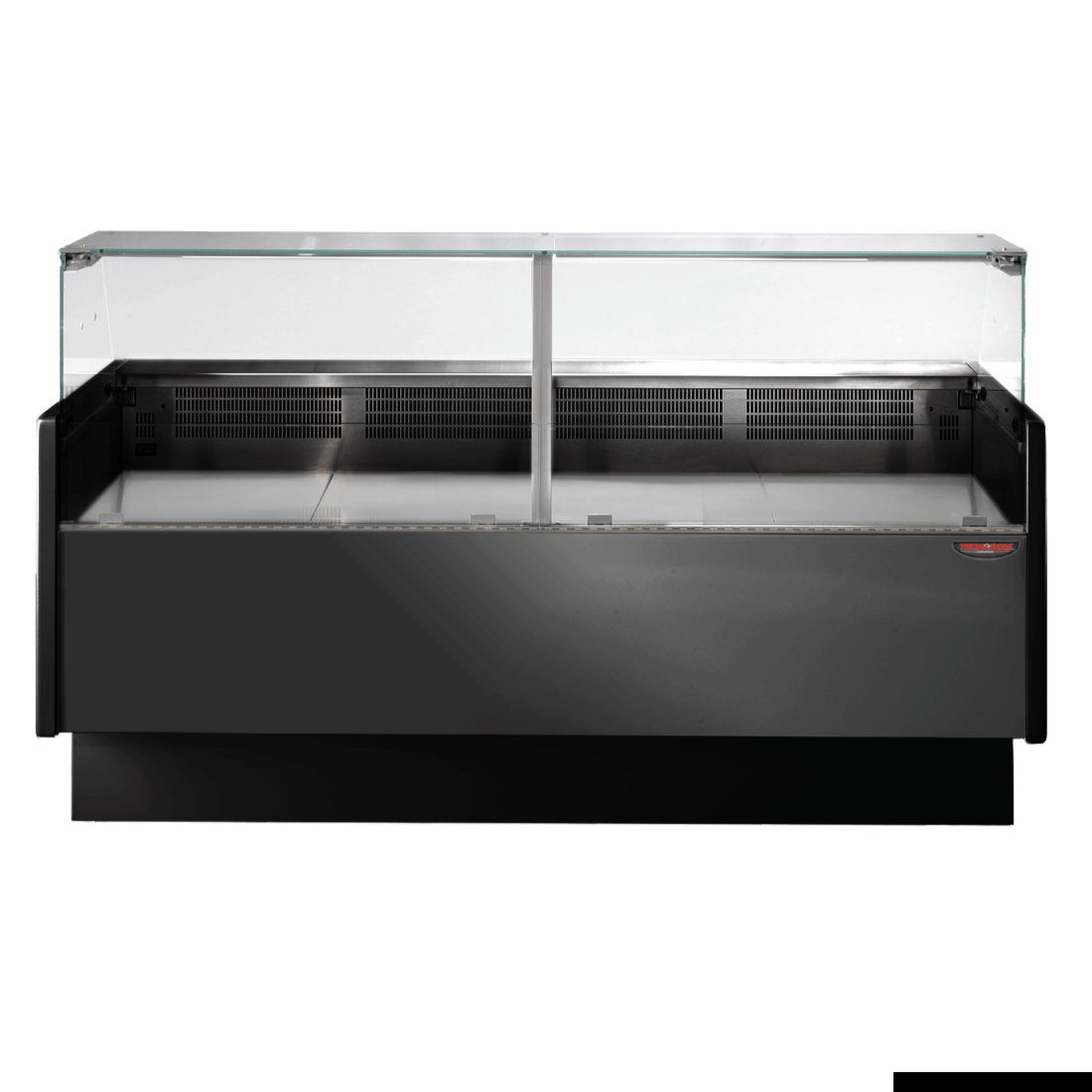 Tecnodom Serie MR80 Black 2000mm Wide Deli Display with Storage and Castors - TDMR-0820B