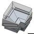 Tecnodom Series MR80 Black Corner Deli Display w/ Storage and Castors TDMR-08E