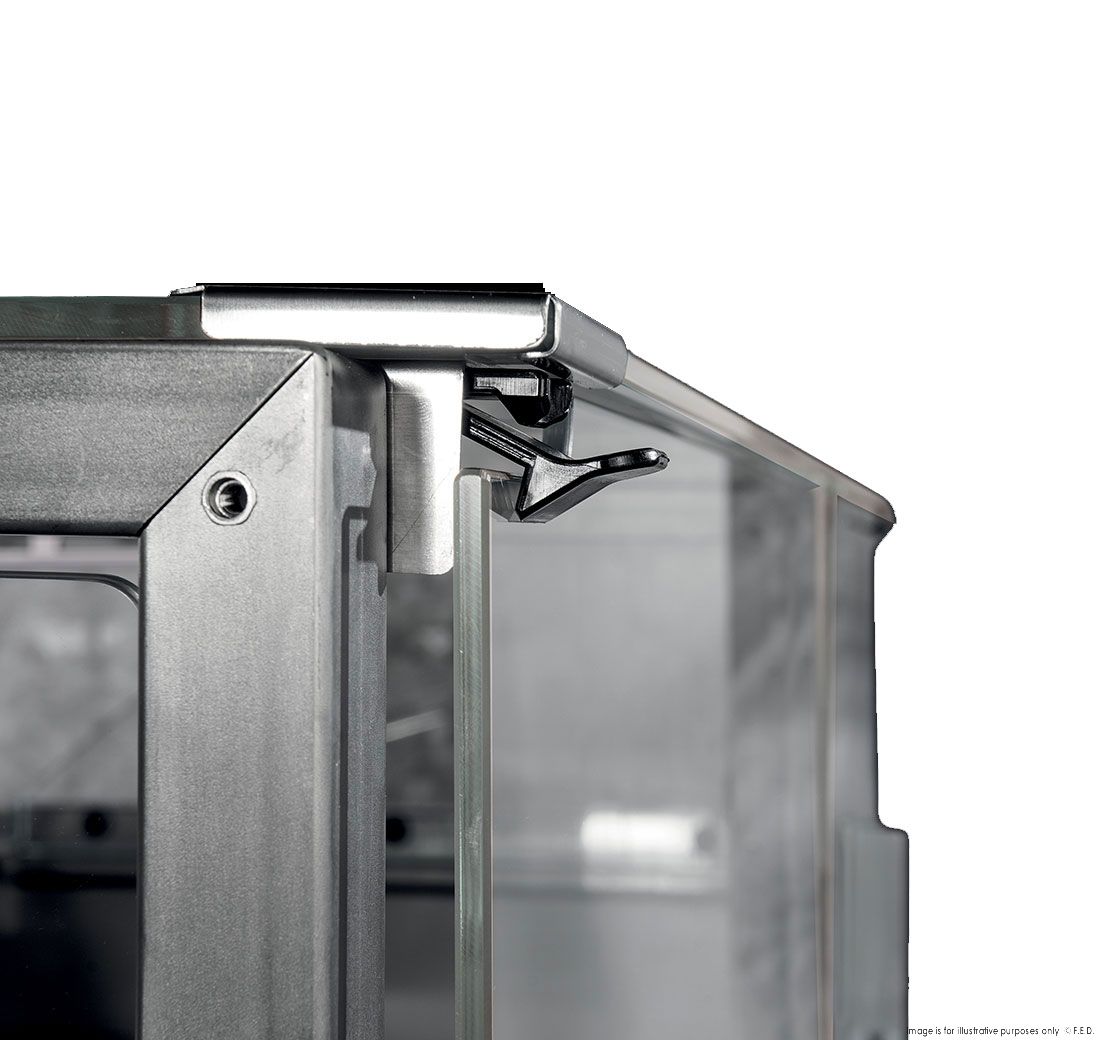 Tecnodom Serie MR9.5 Silver 2480mm Wide Deli Display with Storage and Castors TDMR-0925