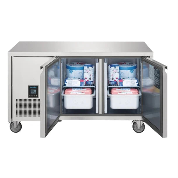 Polar U Series 2 Door Counter Freezer - 196Ltr