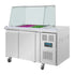 Polar U-Series GN Counter Saladette with Square Sneeze Guard - 2 Door