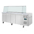 Polar U-Series GN Counter Saladette with Square Sneeze Guard - 4 Door