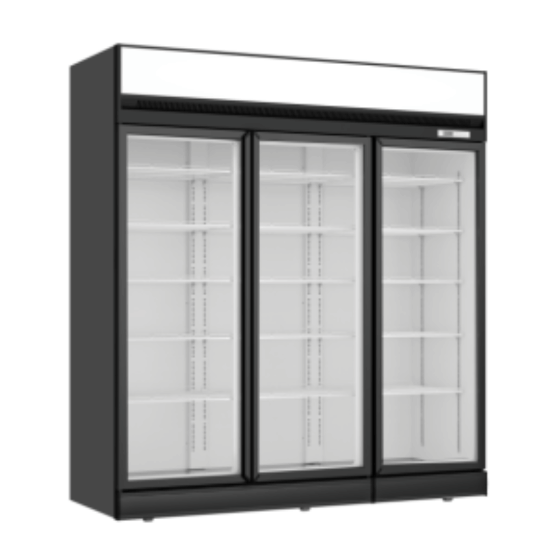 Thermaster Black Upright Three Glass Door Freezer LG-1563DF