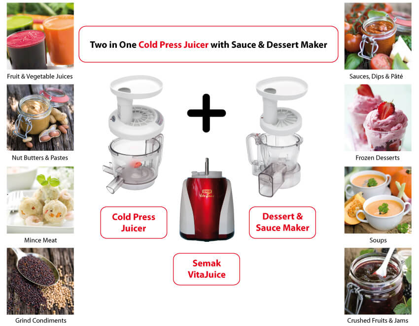 VJ2012 Vitajuice Cold Press Juicer - Red