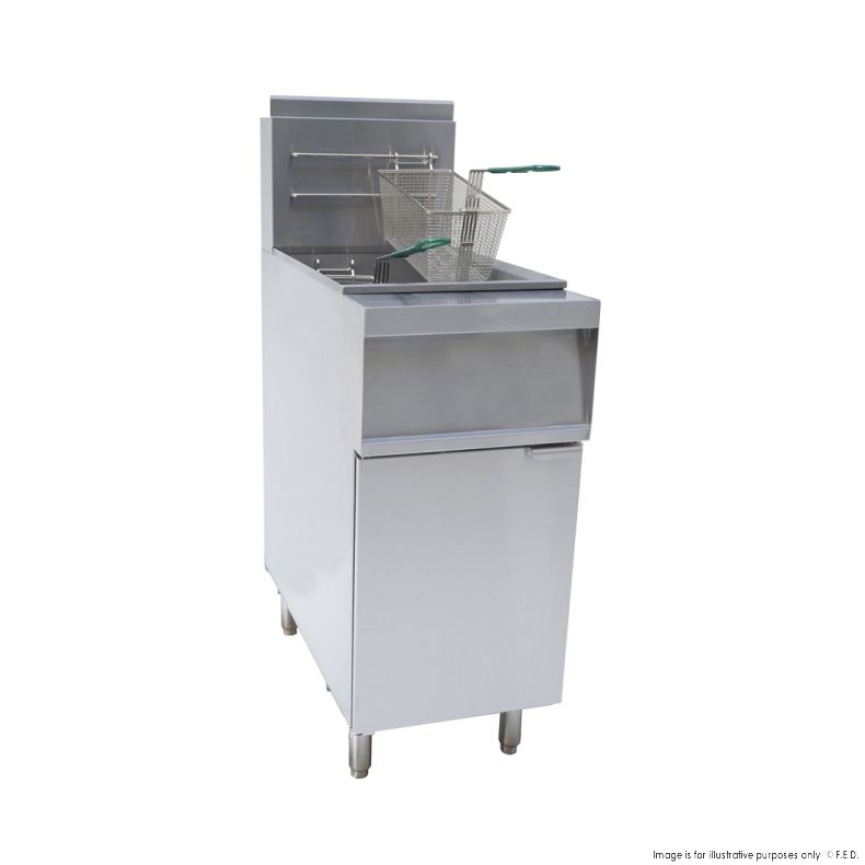 Gas V-PAN fryer LPG 104MJ 400x784X1178mm
