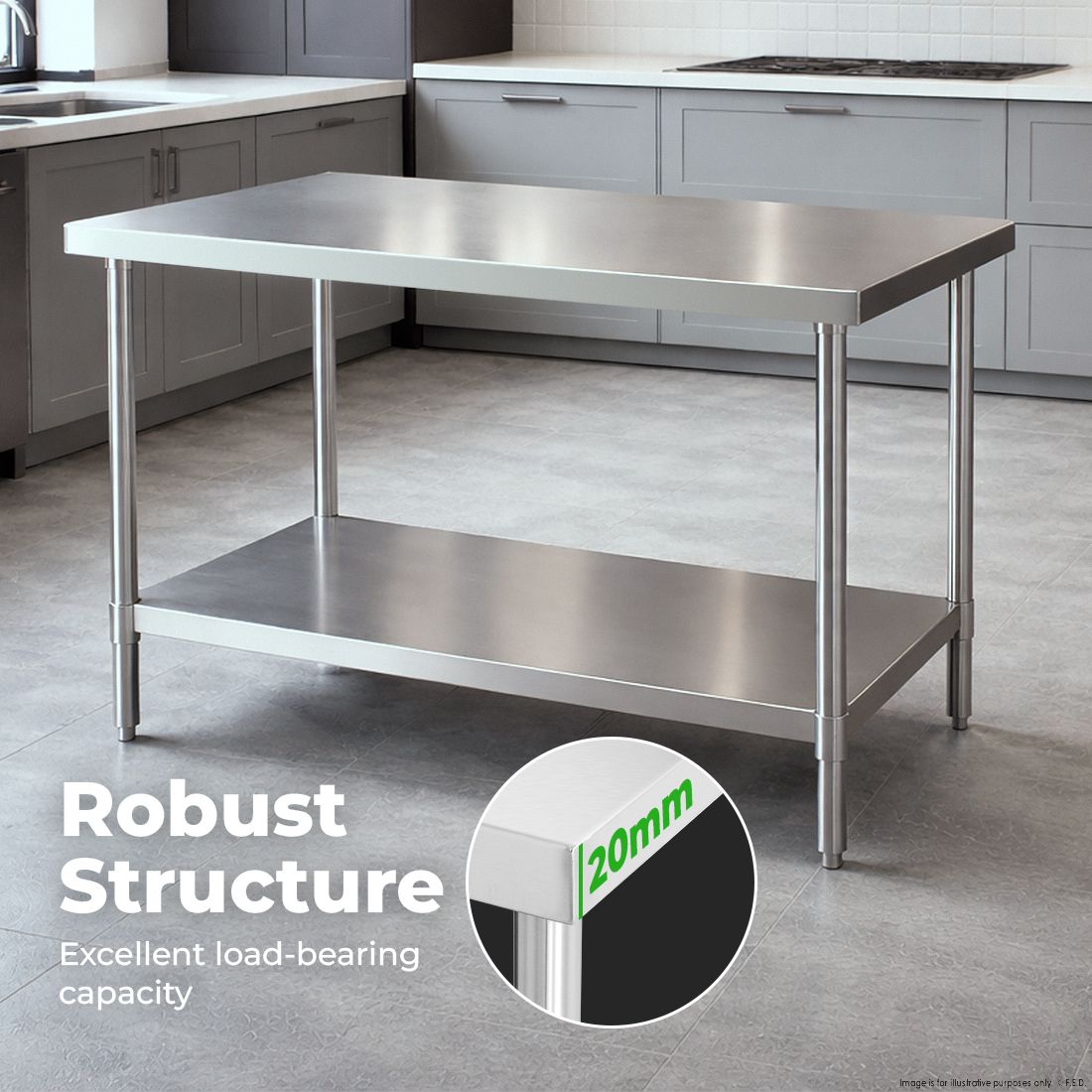 WB7-0800/A Stainless Steel Workbench