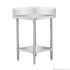 Corner Workbench with Splashback and Undershelf 600x600x900mm