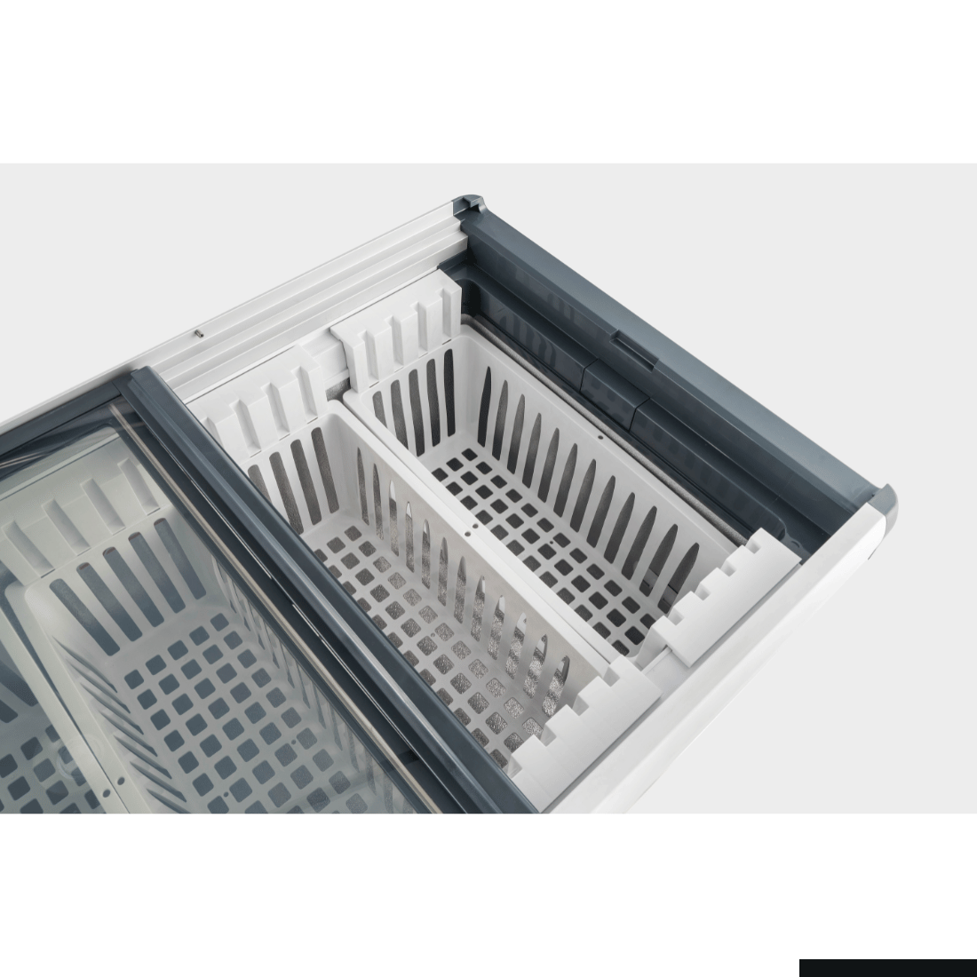 Thermaster 396L Chest Freezer with Flat Glass Sliding Lids - WD396G