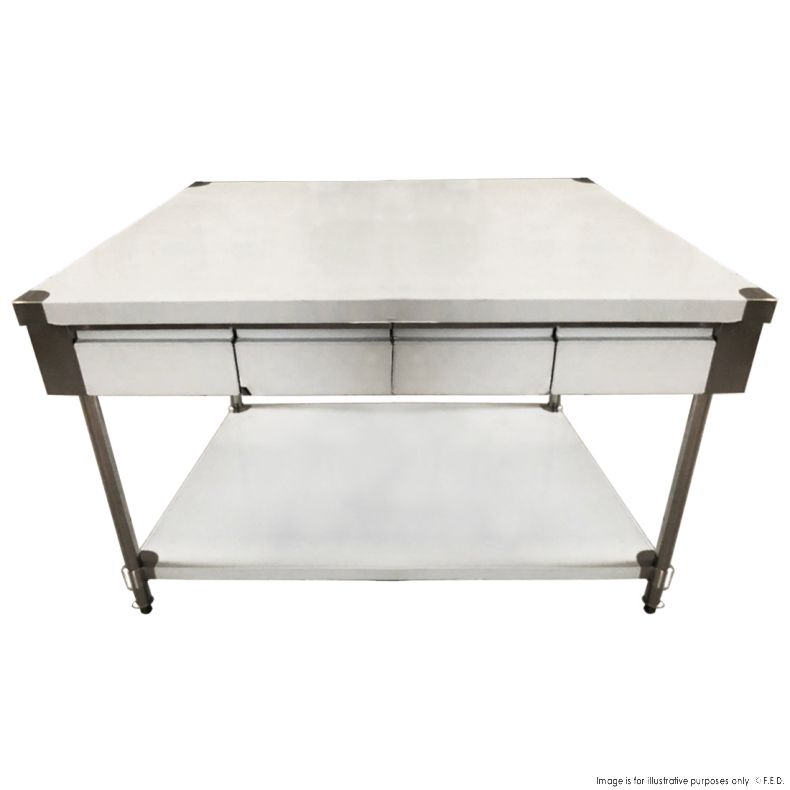 Workbench with 4 Drawer (each side) and Under shelf 1800x1000x900mm