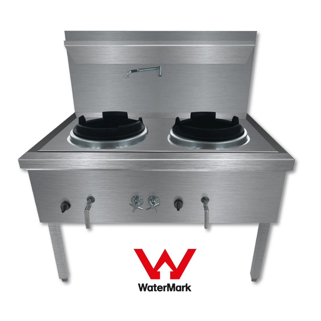 Gasmax Stainless Steel Waterless LPG Double Wok - WW-2L