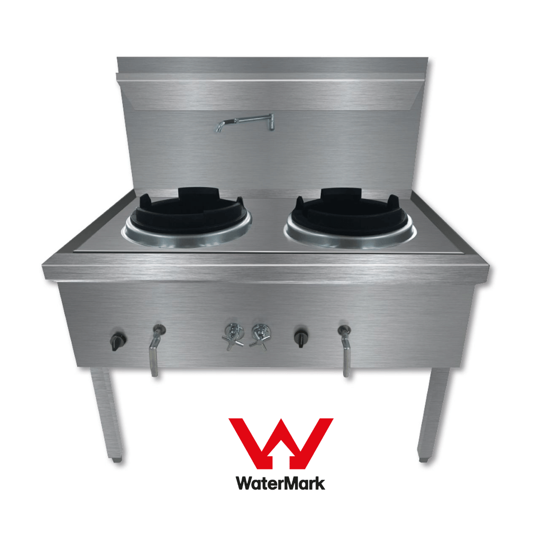 Gasmax Stainless Steel Waterless Nature Gas Double Wok - WW-2N