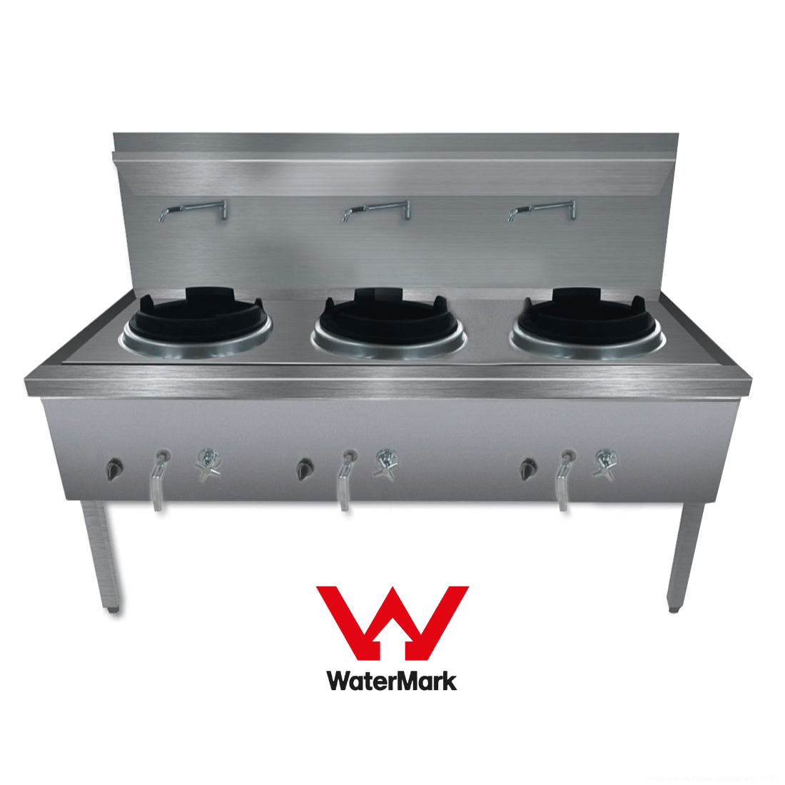 Gasmax Stainless Steel Waterless LPG Gas Triple Wok - WW-3L