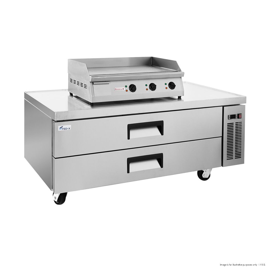 FED-X Chef Base Refrigeratied Drawer Bench 360L - XCB-60