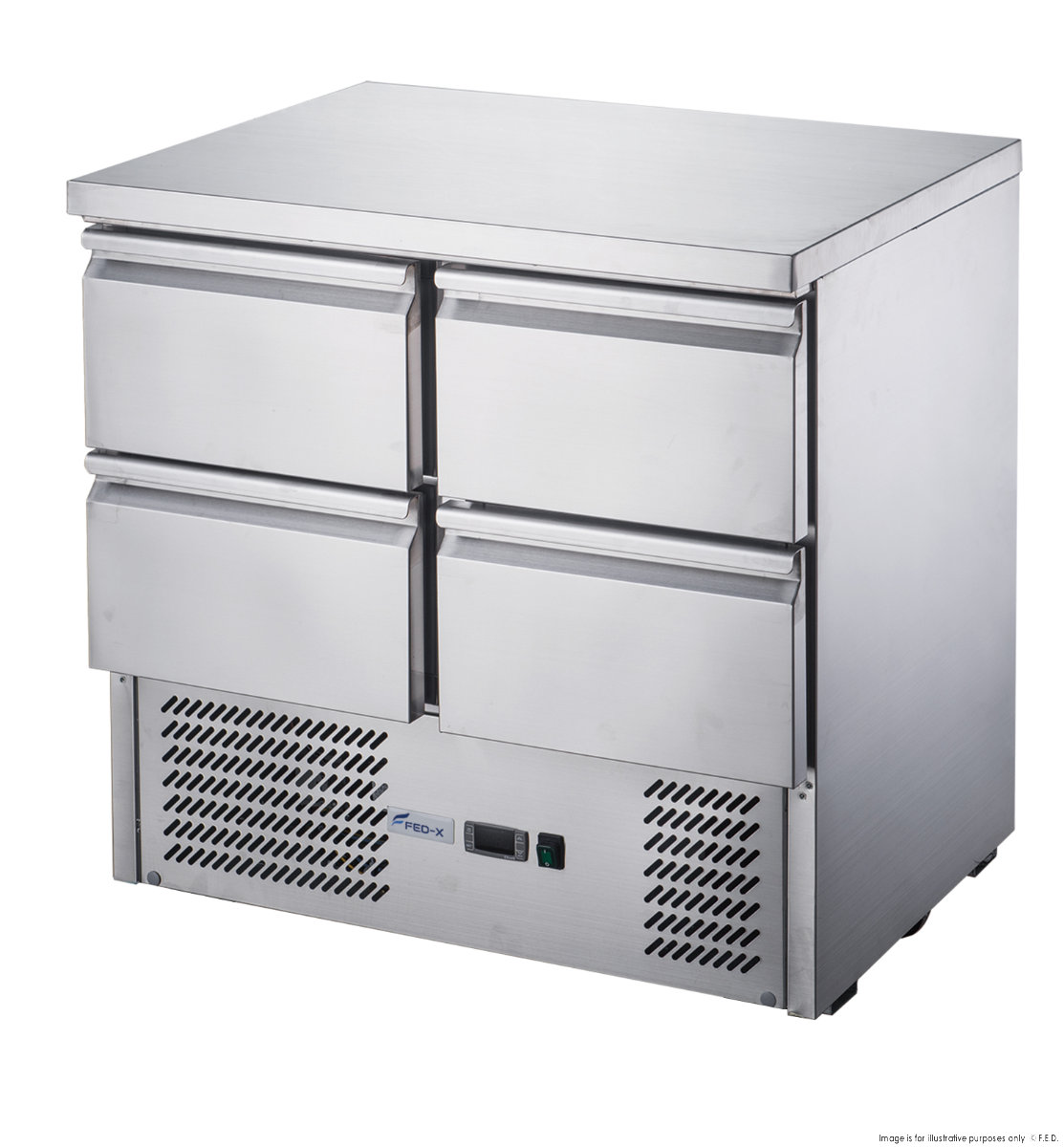 FED-X Four Drawer Compact Workbench Fridge - XGNS900-4D