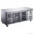 FED-X Three Glass Door Bench Fridge Stainless Steel - XUB6C18G3V
