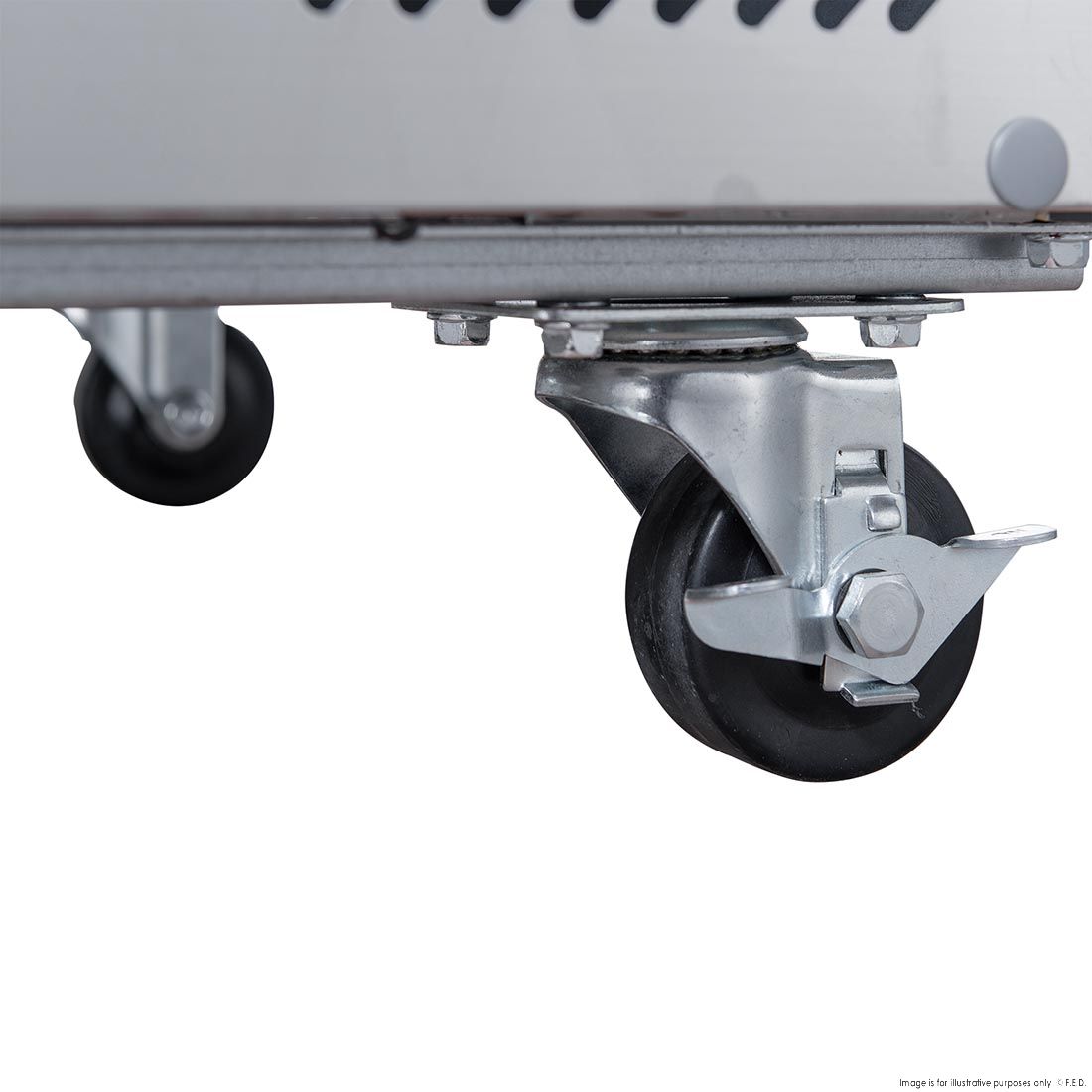 FED-X Three Door Standard Saladette On Castors - XPZ3600TN