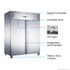 FED-X S/S Two Full Door Upright Freezer - XURF1200SFV