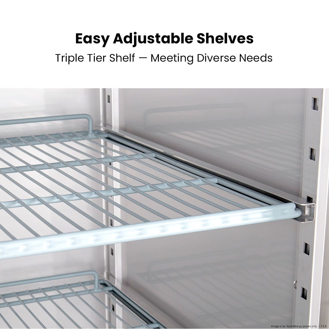 FED-X S/S Two Full Door Upright Fridge - XURC1200SFV