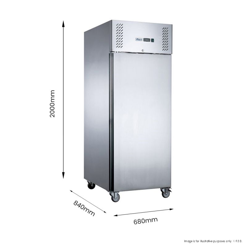 FED-X S/S Single Full Door Upright Fridge - XURC600SFV