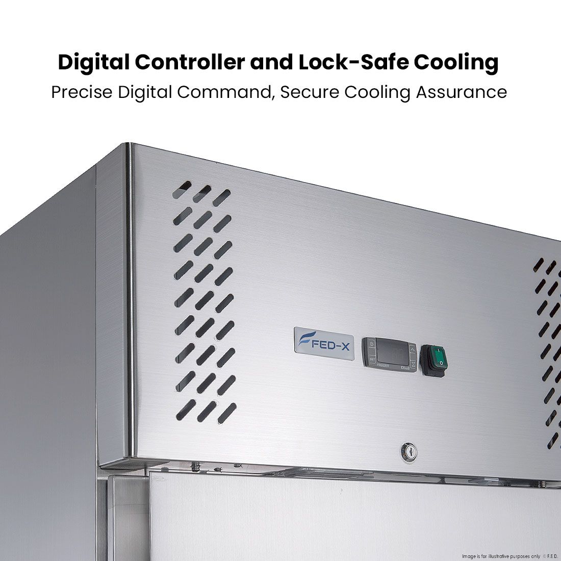 FED-X S/S Single full Door Upright Freezer - XURF400SFV
