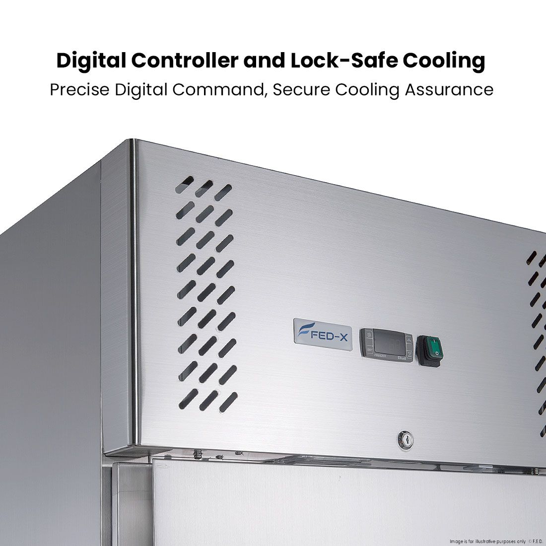 FED-X S/S Split Four-Door Upright Freezer - XURF1200S2V