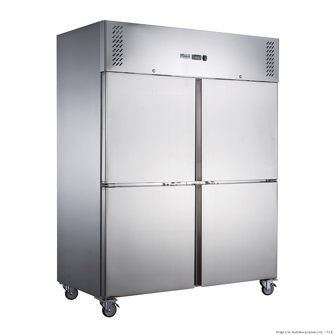 FED-X S/S Four Door Upright Fridge - XURC1410S2V