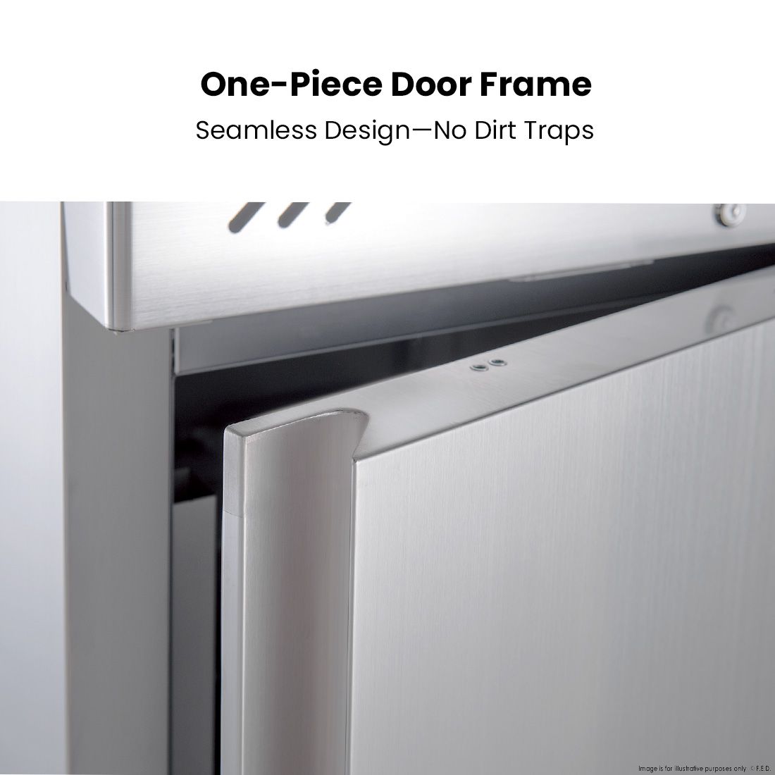 FED-X S/S Two half Door Upright Freezer - XURF600S1V